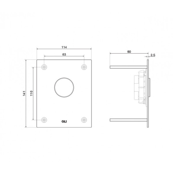 Клавиша смывная Oli Blink II хром (884967)