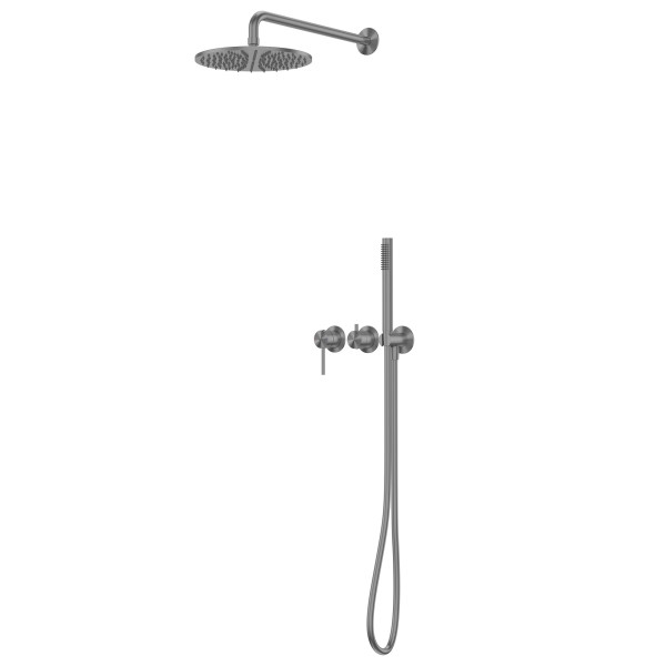 Душевая система Abber Wasser Kreis 316 скрытого монтажа без излива, оружейная сталь брашированная (AF8118BGG)