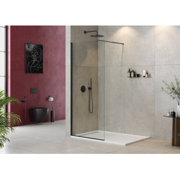 Душевая перегородка Cezares Liberta 80x195 стекло прозрачное, профиль черный (LIBERTA-L-1-80-C-NERO) Душевая перегородка Cezares Liberta 80x195 стекло прозрачное, профиль черный (LIBERTA-L-1-80-C-NERO)