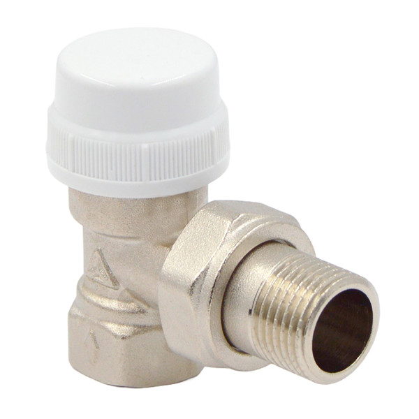 Клапан термостатический угловой 1/2" Okseler (никель) (oks00383)