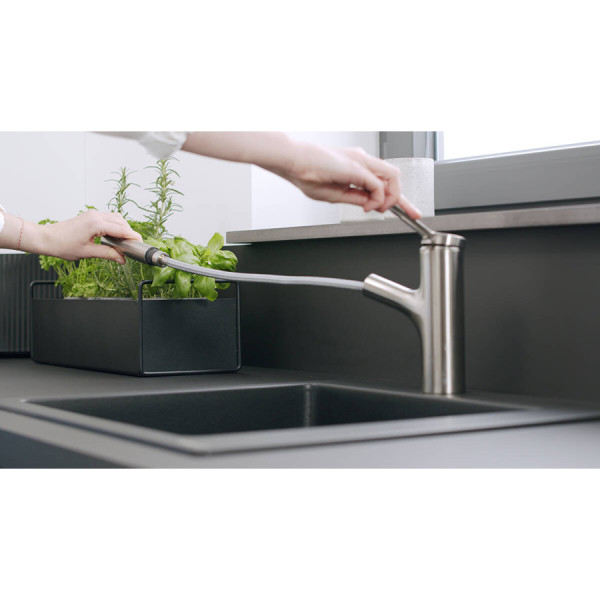 Смеситель для кухни Hansgrohe Zesis M хром, с видвижным изливом (74803000) Смеситель для кухни Hansgrohe Zesis M хром, с видвижным изливом (74803000)