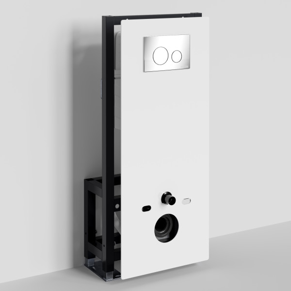 Инсталляция для унитаза WasserKRAFT Glan с клавишей смыва хром (66TLT.010.ME.WH.CH02)