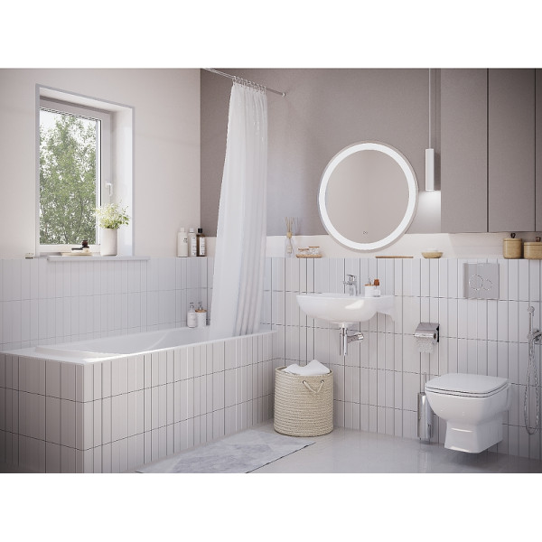 Комплект инсталляция с унитазом и клавишей Santek Нео rimless с сиденьем SC с клавишей черной (1WH501777)