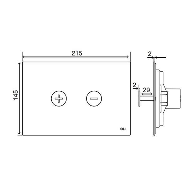 Клавиша смывная Oli Trumpet хром (046199)