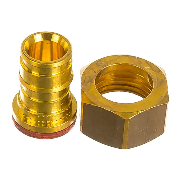 Штуцер с накидной гайкой Uponor PE-Xa Q&E 16*1/2" ВР (DR-латунь) (UP 1023014)