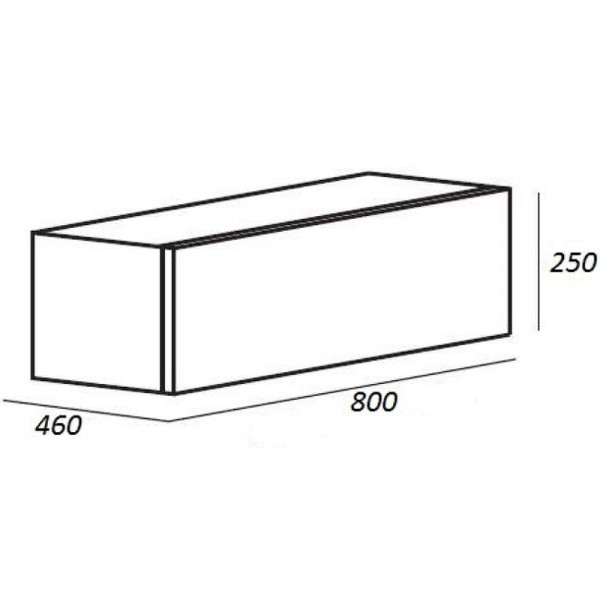 База под металлический каркас Cezares Cardo 80x25 Nero (CADRO-80-1C-SO-NR-BLUM)