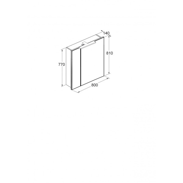 Шкаф зеркальный Roca Victoria 800x140x810 белый глянцевый (A857476806) Шкаф зеркальный Roca Victoria 800x140x810 белый глянцевый (A857476806)