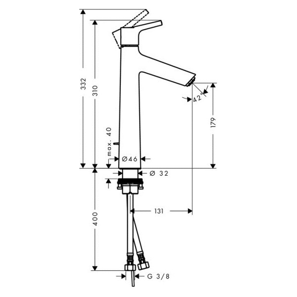 Смеситель для раковины Hansgrohe Talis S со сливным гарнитуром хром (72031000)
