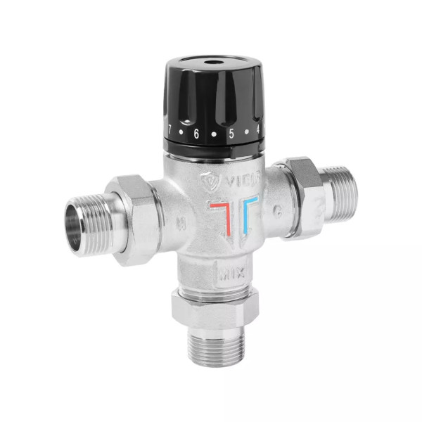 Вентиль термостатический смесительный 3/4" со сгонами Vieir 35-60°C (VR251) Вентиль термостатический смесительный 3/4" со сгонами Vieir 35-60°C (VR251)