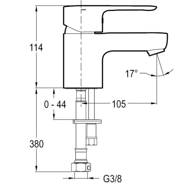 Смеситель для раковины Jacob Delafon July (E16027-4-CP) Смеситель для раковины Jacob Delafon July (E16027-4-CP)