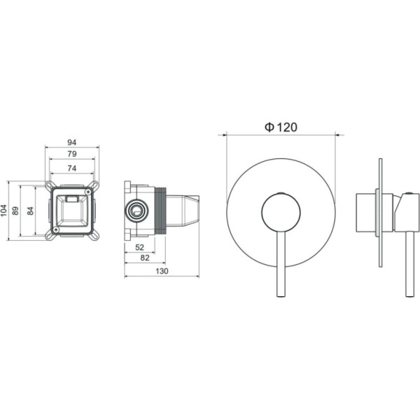 Смеситель для душа Aquatek Европа черный матовый (AQ1366MB)