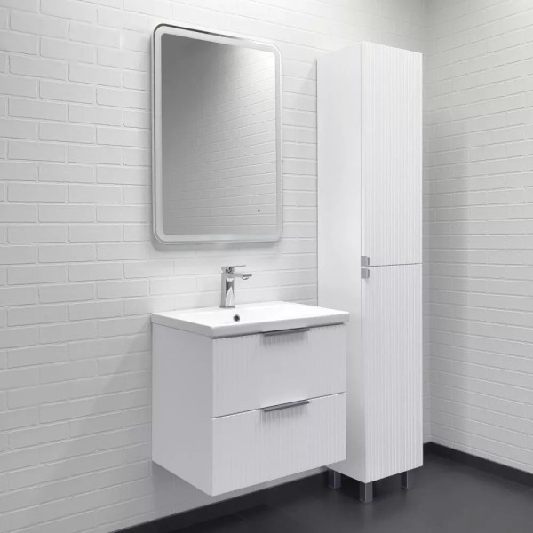 Тумба подвесная с раковиной Comforty Лима 600x450x560 белый матовый (00-00019210)