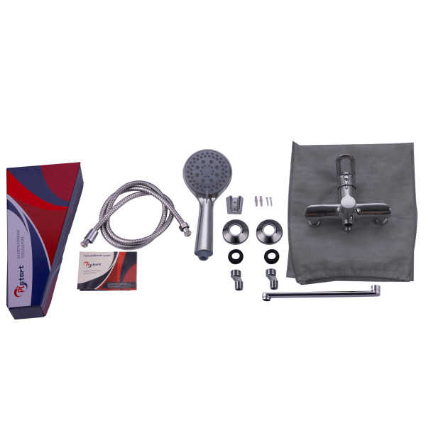 Смеситель для ванны и душа Plstart с душевым комплектом хром (PD22083)