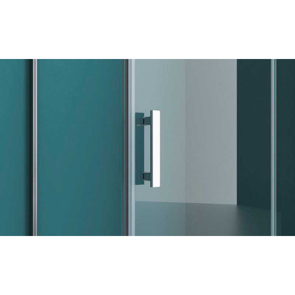 Душевой уголок BelBagno Kraft 100x100 стекло прозрачное, профиль хром (KRAFT-A-12-100-C-Cr-R)