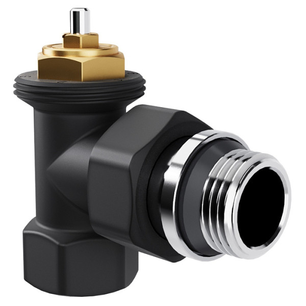 Комплект термостатический угловой 1/2" Royal Thermo Design М30х1,5 (Черный) (RATVDU11212BL) Комплект термостатический угловой 1/2" Royal Thermo Design М30х1,5 (Черный) (RATVDU11212BL)