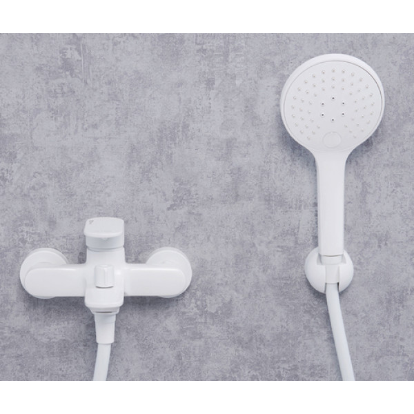 Смеситель для ванны и душа WasserKRAFT Mindel белый матовый (8501)