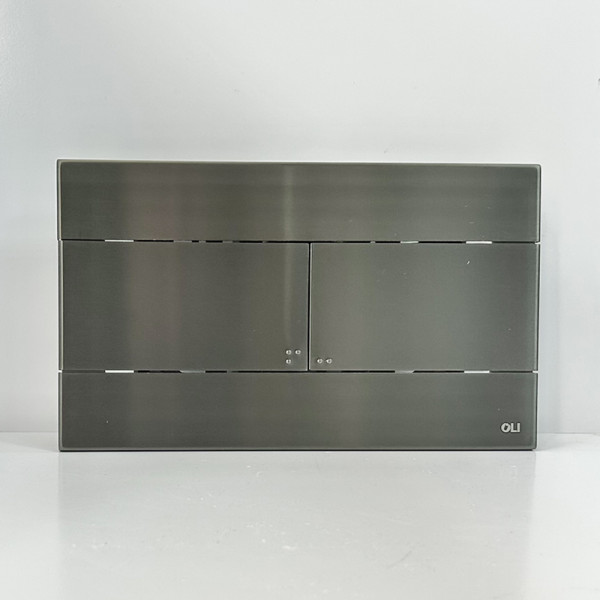 Клавиша смывная Oli Slim inox темно-серый (889313) Клавиша смывная Oli Slim inox темно-серый (889313)