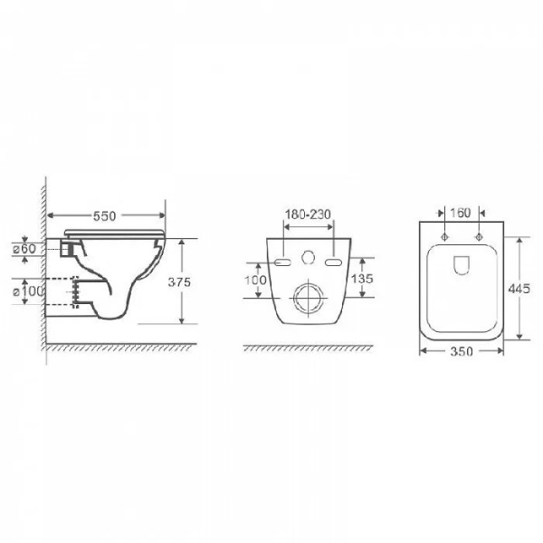 Унитаз подвесной Pavia безободковый с сидением микролифт 550x350x375 (AZ-2005) Унитаз подвесной Pavia безободковый с сидением микролифт 550x350x375 (AZ-2005)