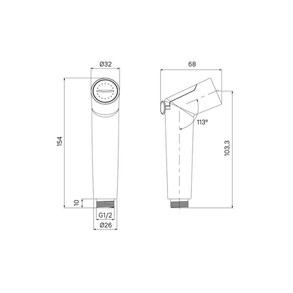Гигиенические лейки Iddis Agua черный (SLMBL0Gi20)
