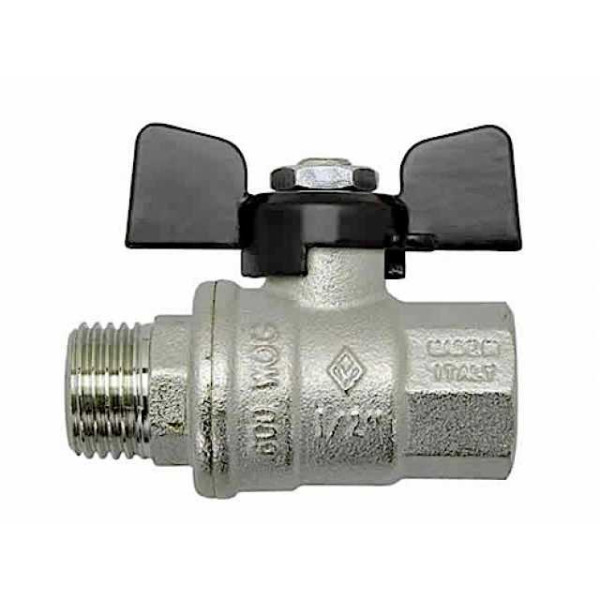 Кран Bugatti 1/2" ВН шаровый Oregon 307 (черная бабочка) (03070060) Кран Bugatti 1/2" ВН шаровый Oregon 307 (черная бабочка) (03070060)