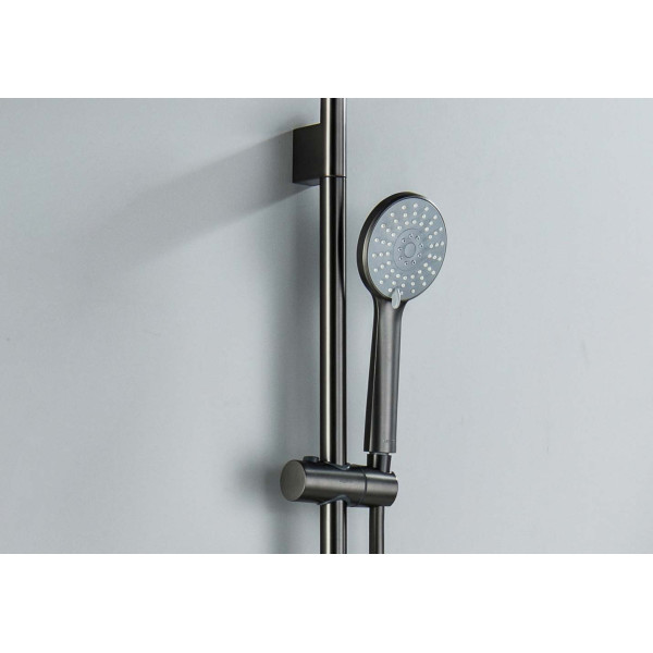 Душевой гарнитур Aquatek 3jet 65 см шлифованный черный хром (AQ2017BGM)