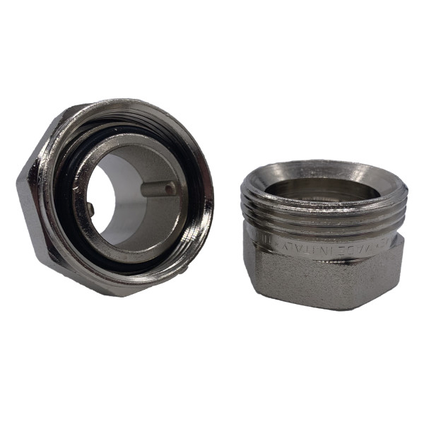 Сгон прямой (американка) 1" ВН с O-RING Tiemme (никель) (1500095 / 1555N000606)