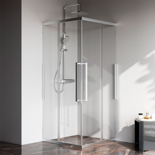 Душевой уголок AM.PM Func 87,8x200 стекло прозрачное, профиль хром матовый (W84G-403-9090-MT) Душевой уголок AM.PM Func 87,8x200 стекло прозрачное, профиль хром матовый (W84G-403-9090-MT)