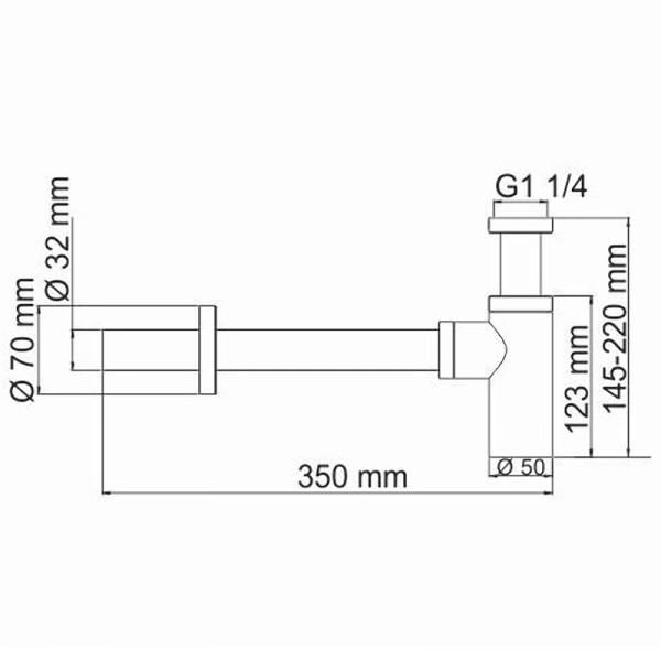 Сифон для раковины WasserKRAFT белый (A150)