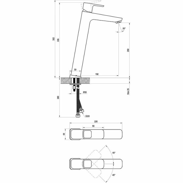 Смеситель для раковины Ravak хром (X070091) Смеситель для раковины Ravak хром (X070091)