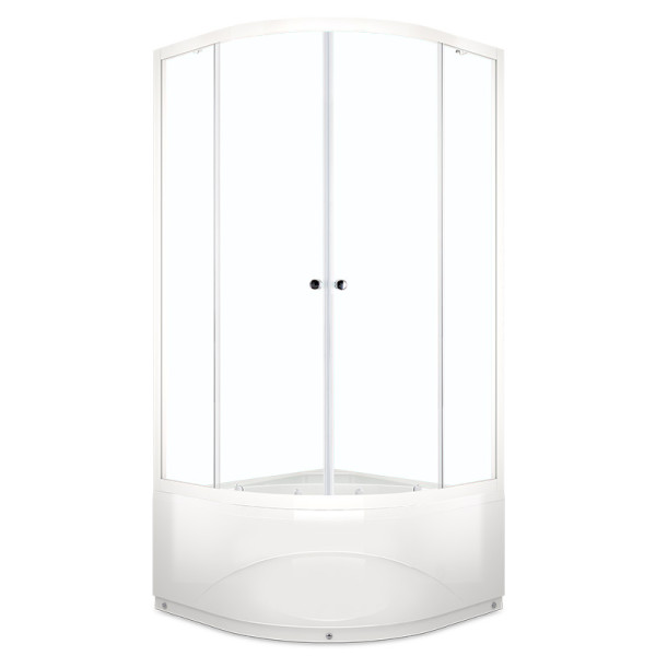 Душевой уголок Melodia Segment High 80х80x205 бел/прозр, высокий поддон (MSETWSH8080Twt)