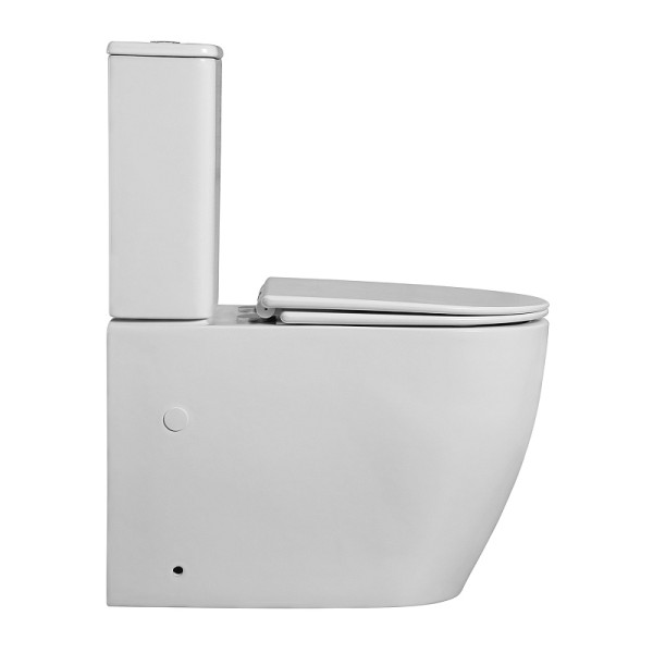 Унитаз напольный Azario Bonelle с сиденьем с микролифтом белый (AZ-1229A)