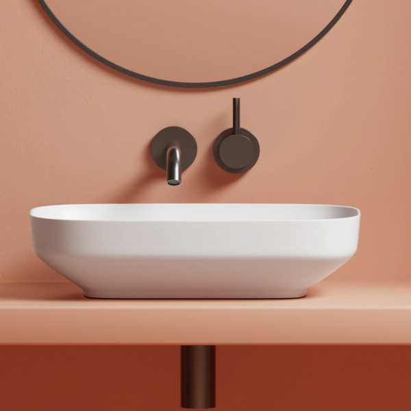 Раковина накладная Abber Rechteck 58,5x38x14 белая (AC2221)