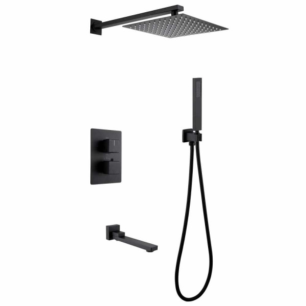 Душевая система Abber Daheim черный матовый (AF8250B)