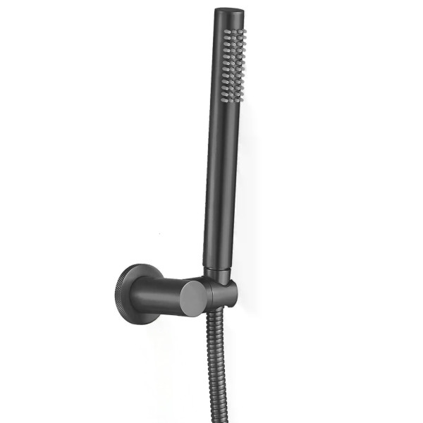 Смеситель для раковины Rea Lungo с душевым комплектом оружейная сталь (REA-B2352)