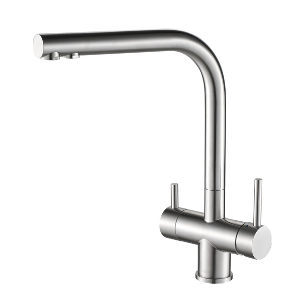 Смеситель для кухни Swedbe Selene Plus в комплекте с фильтром Аквафор Морион нержавеющая сталь (K8144M) Смеситель для кухни Swedbe Selene Plus в комплекте с фильтром Аквафор Морион нержавеющая сталь (K8144M)