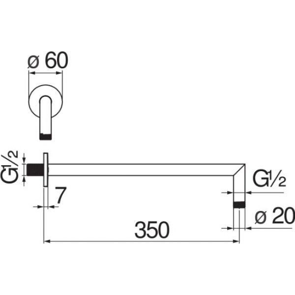 Держатель для душа Nobili настенный черный (AD138/44BM) Держатель для душа Nobili настенный черный (AD138/44BM)