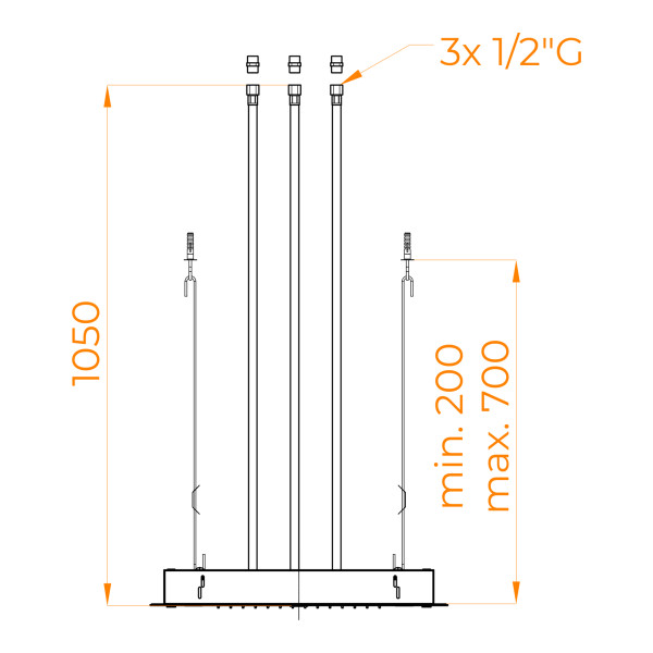 Верхний душ RGW Shower Panels 70x38x7,2 хром (21140271-01)