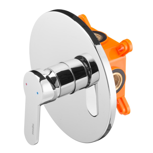 Смеситель для душа встраиваемый Swedbe Platta подключение на 1 выход в монтажном боксе хром (5523) Смеситель для душа встраиваемый Swedbe Platta подключение на 1 выход в монтажном боксе хром (5523)