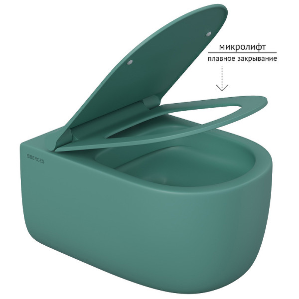 Унитаз подвесной Berges Ego XL 540*360*330 белый (082141) Унитаз подвесной Berges Ego XL 540*360*330 белый (082141)