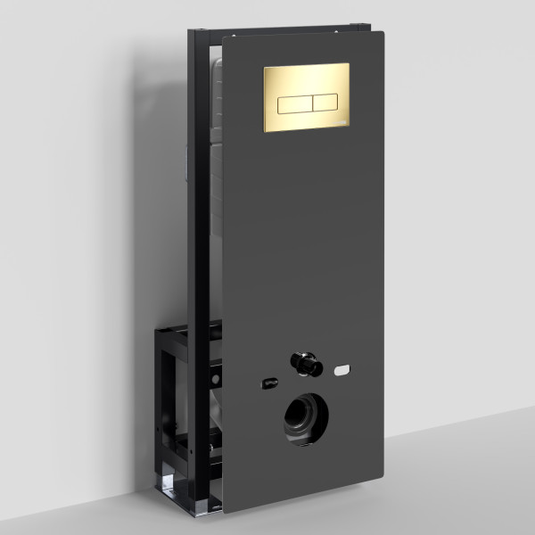 Инсталляция для унитаза WasserKRAFT Glan с клавишей смыва глянцевое золото (66TLT.010.ME.BL.PG03)