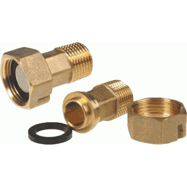 Сгон с накидной гайкой и обратным клапаном 1/2"*3/4" TeRma (латунь, пара) (06998 (1-007)) Сгон с накидной гайкой и обратным клапаном 1/2"*3/4" TeRma (латунь, пара) (06998 (1-007))