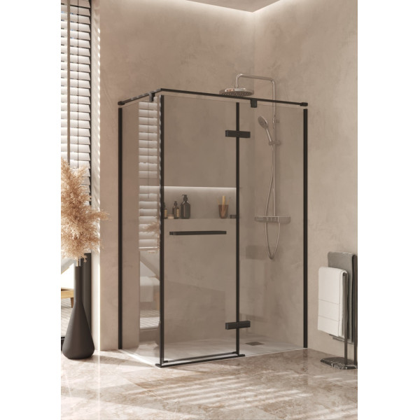 Душевая дверь Roca Akropolis 120x90x200  R стекло прозрачное, профиль черный матовый (Z.RU93.0.790.3)