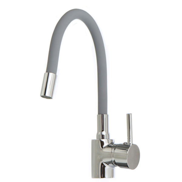 Смеситель для кухни Ex-promt Kitchen с гибким изливом, хром (Ex125.4-11 gray)