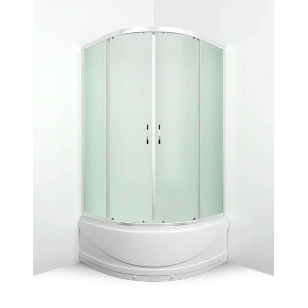 Душевой уголок Erlit 90*90 с поддоном, стекло тонированное, профиль хром (ER0509T-C3)