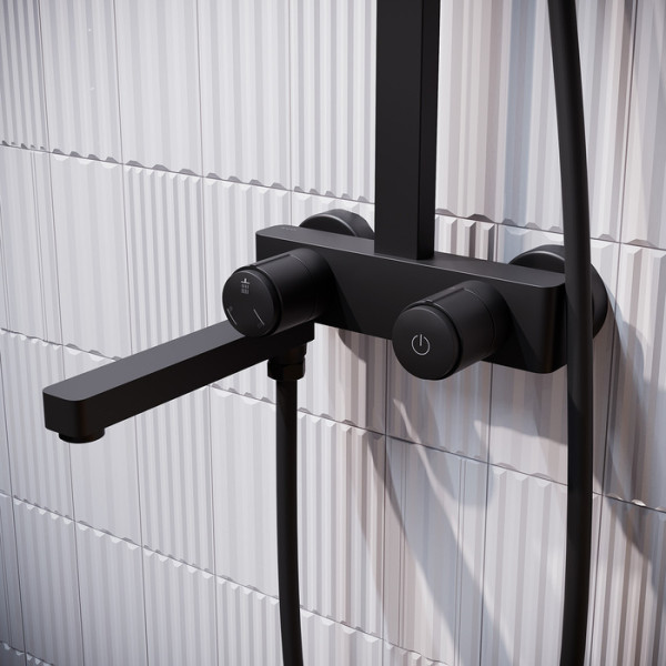 Душевая система Iddis Slide черная (SLIBLBTi06)