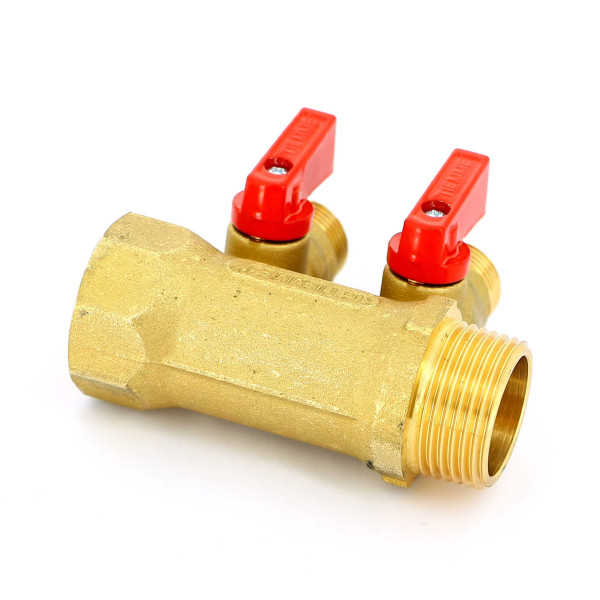 Коллектор с шаровыми кранами Tiemme NINO 2 выхода 1*1/2"(16) (латунь) (1820006) Коллектор с шаровыми кранами Tiemme NINO 2 выхода 1*1/2"(16) (латунь) (1820006)