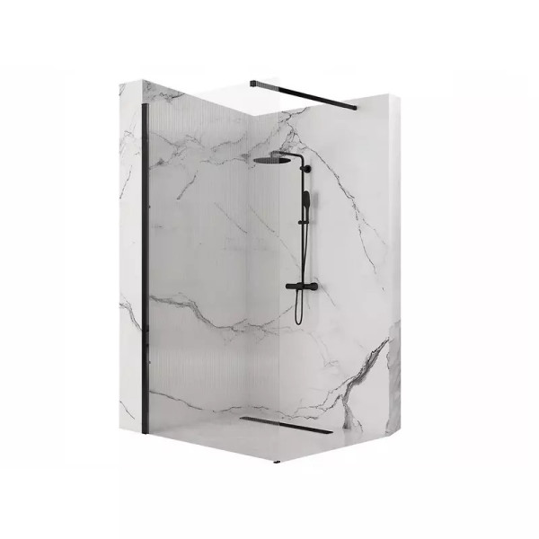 Душевое ограждение Rea Aero intimo 120x200 стекло прозрачное, профиль чёрный матовый (REA-K4122) Душевое ограждение Rea Aero intimo 120x200 стекло прозрачное, профиль чёрный матовый (REA-K4122)