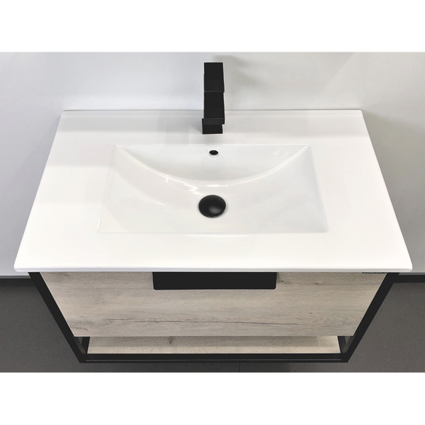 Тумба подвесная Comforty Бильбао 755x520x465 серый шелк матовый с раковиной (00-00001411) Тумба подвесная Comforty Бильбао 755x520x465 серый шелк матовый с раковиной (00-00001411)