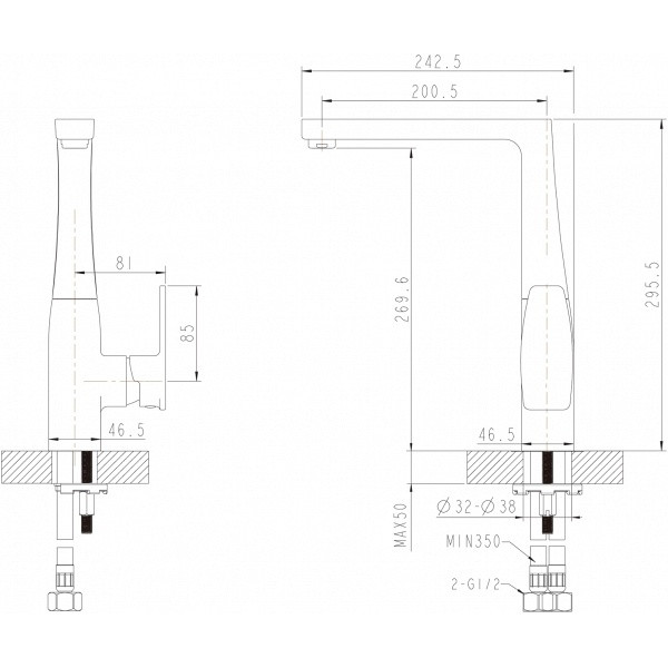 Смеситель для кухни Bravat Riffle (F772106C)