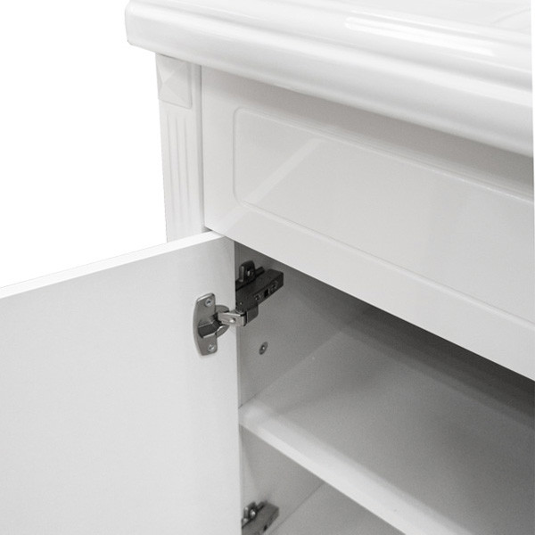Тумба напольная Comforty Неаполь 1200x895x490 белый глянцевый с раковиной (00-00001522)